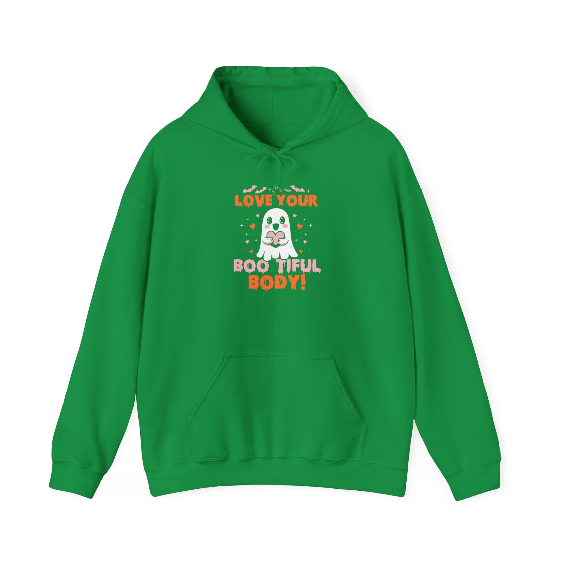 Hooded Sweatshirt Love Your Boo-tiful Body Halloween Exclusive Hoodie Printify Irish Green S 