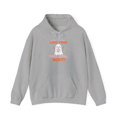 Hooded Sweatshirt Love Your Boo-tiful Body Halloween Exclusive Hoodie Printify Sport Grey S 