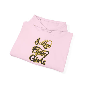 'I Love Fluffy Girls' Hooded Sweatshirt — Sizes S–5XL Hoodie Printify 