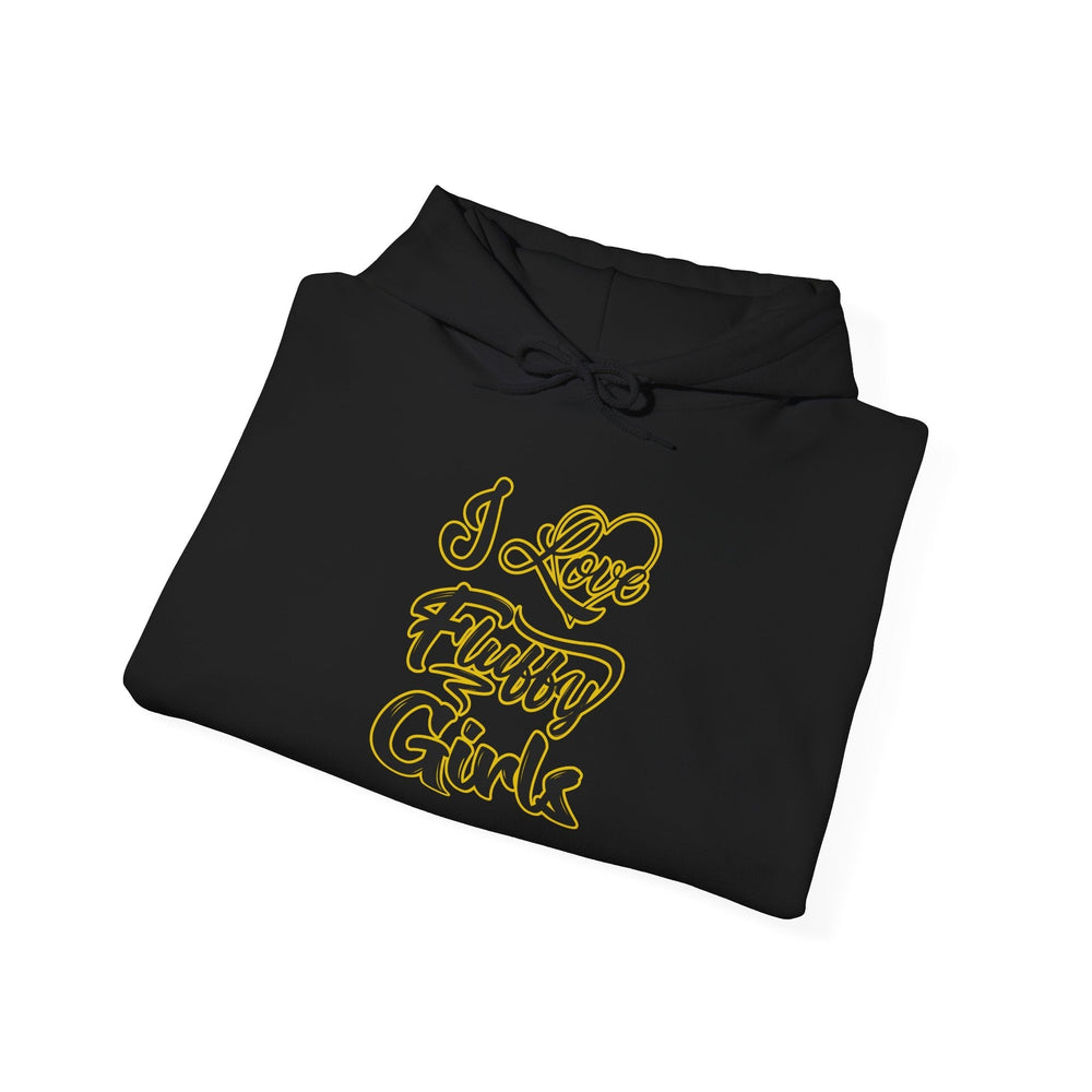 'I Love Fluffy Girls' Hooded Sweatshirt — Sizes S–5XL Hoodie Printify 