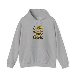 'I Love Fluffy Girls' Hooded Sweatshirt — Sizes S–5XL Hoodie Printify S Sport Grey 