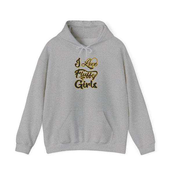 'I Love Fluffy Girls' Hooded Sweatshirt — Sizes S–5XL Hoodie Printify S Sport Grey 