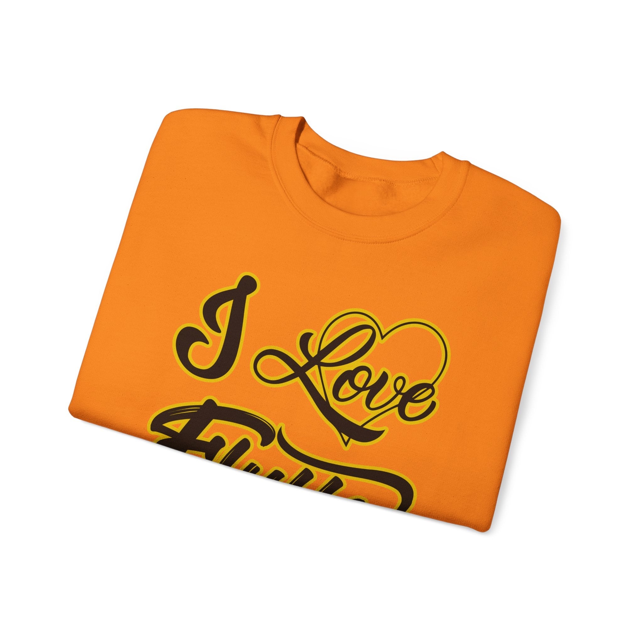 I Love Fluffy Girls Sweatshirt — Cute Fuzzy Pride Crewneck Sweatshirt Printify 