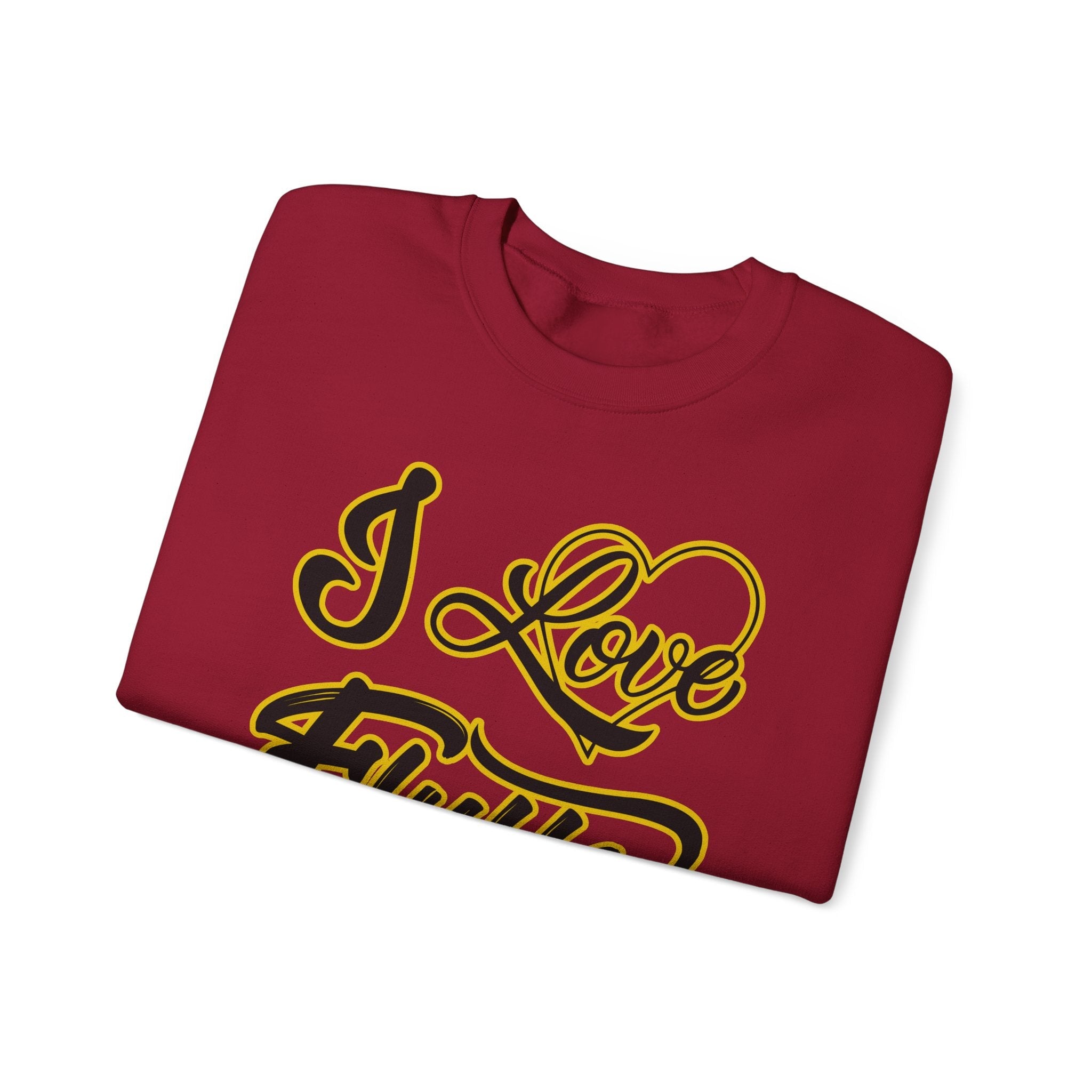 I Love Fluffy Girls Sweatshirt — Cute Fuzzy Pride Crewneck Sweatshirt Printify 