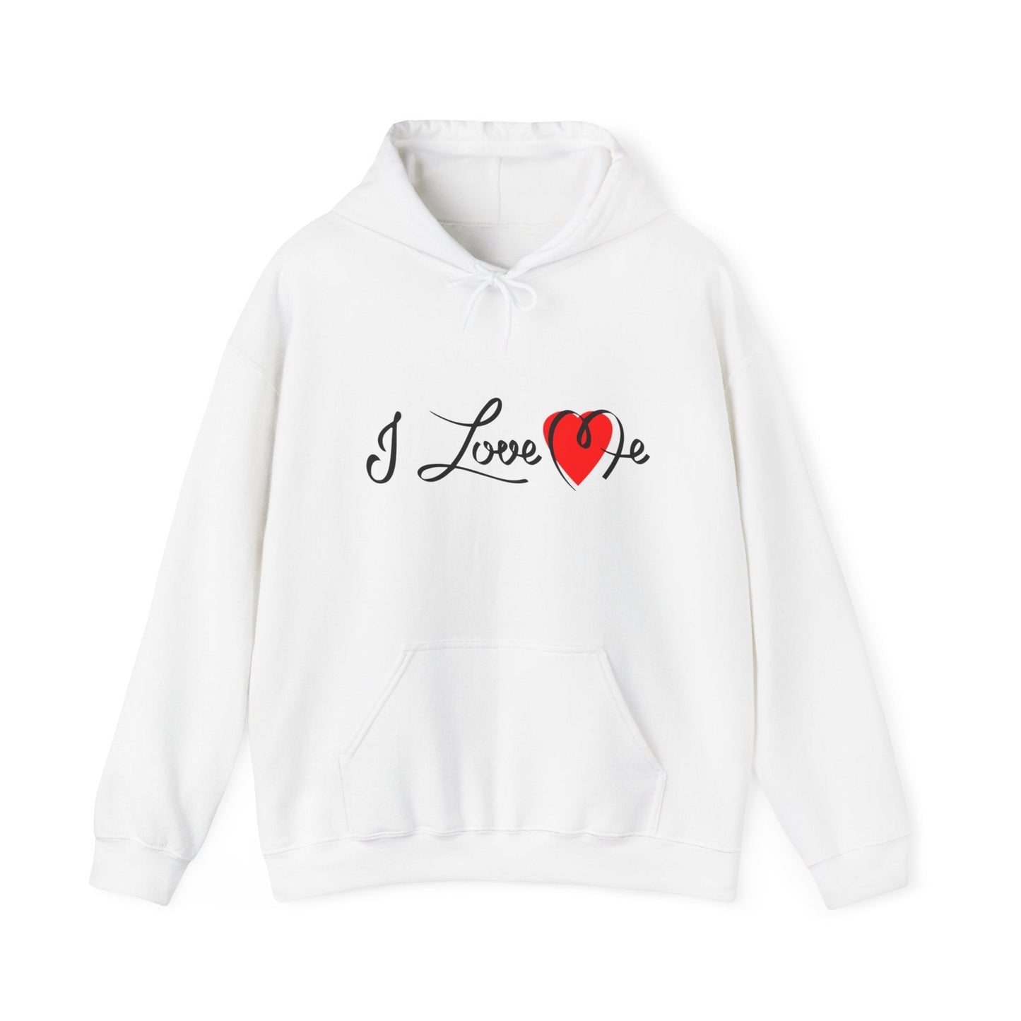 I Love Me Unisex Heavy Blend™ Hooded Sweatshirt Hoodie Printify White S 