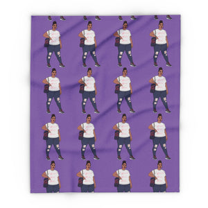 Jana Fleece Blanket - Show Off Your Fluff Collection featuring Plus Size Fluffy Girl Community Home Decor Printify 50" × 60" 