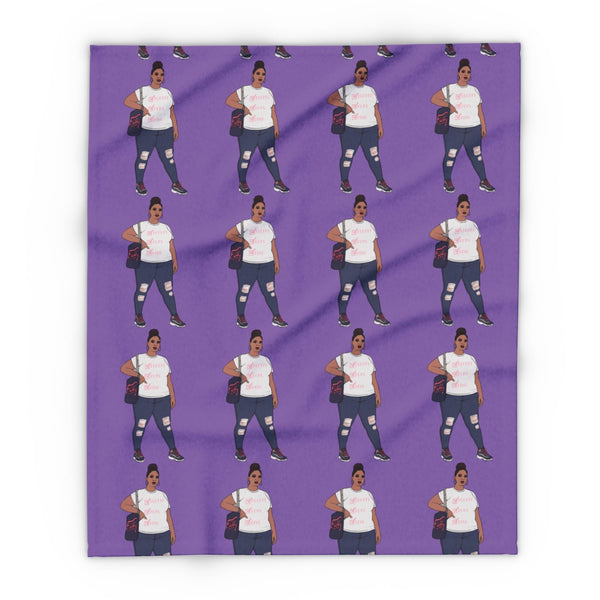 Jana Fleece Blanket - Show Off Your Fluff Collection featuring Plus Size Fluffy Girl Community Home Decor Printify 50" × 60" 