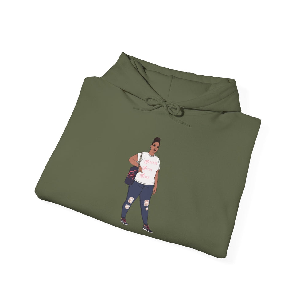 Jana Small-5xl Plus Size Model Caricature Hoodie Sweatshirt Hoodie Printify 