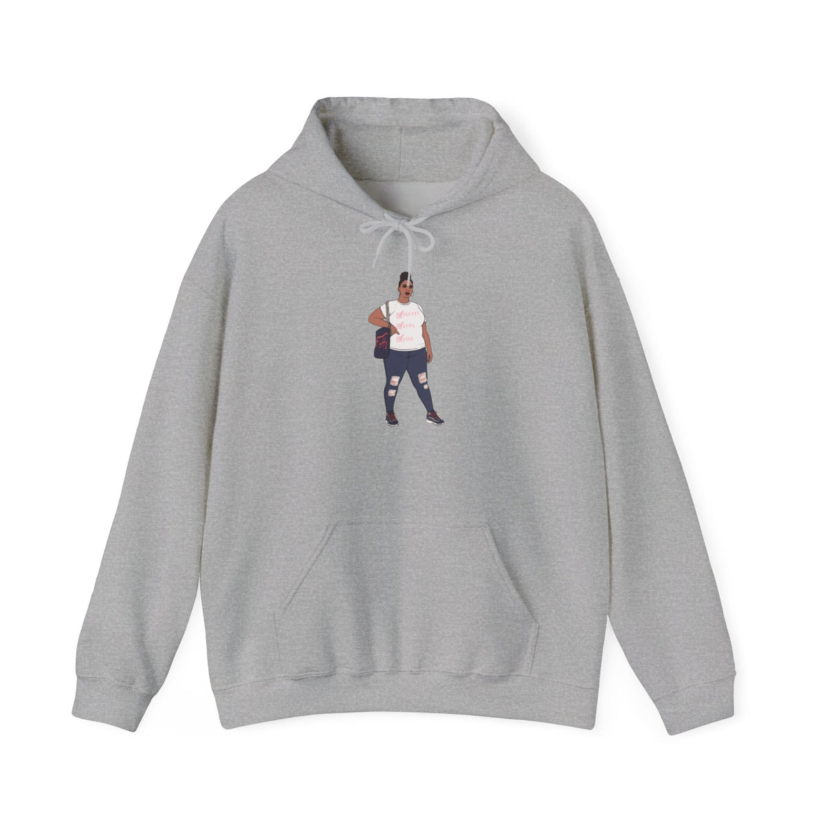 Jana Small-5xl Plus Size Model Caricature Hoodie Sweatshirt Hoodie Printify Sport Grey S 