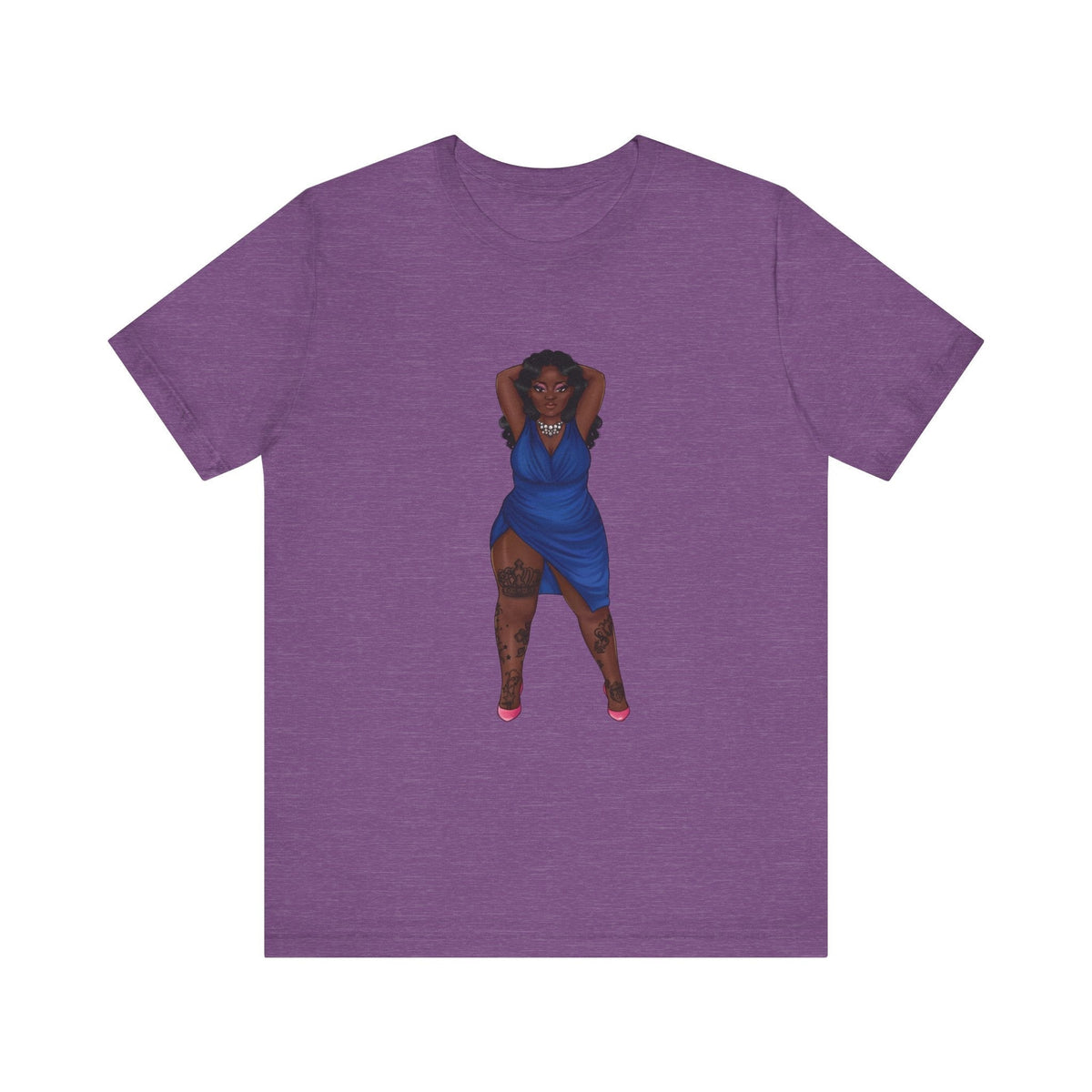 Kendra Plus Size Show Off Your Fluff Tshirt T-Shirt Printify Heather Team Purple XS 