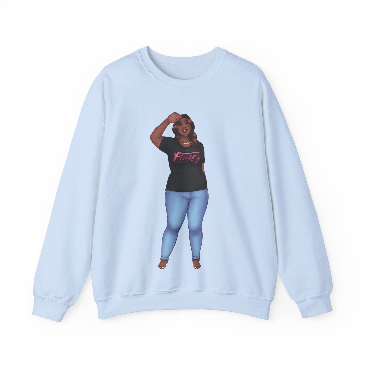 LaTonya Unisex Heavy Blend™ Crewneck Sweatshirt Sweatshirt Printify S Light Blue 