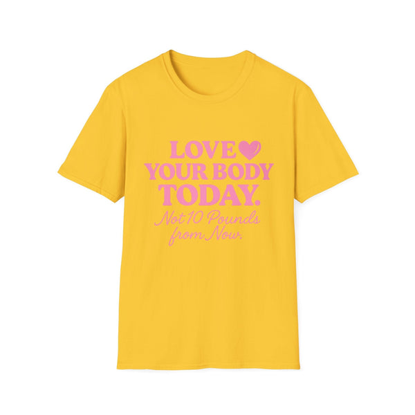 Love Your Body Today Body Positive Plus Size T-Shirt T-Shirt Printify S Daisy 