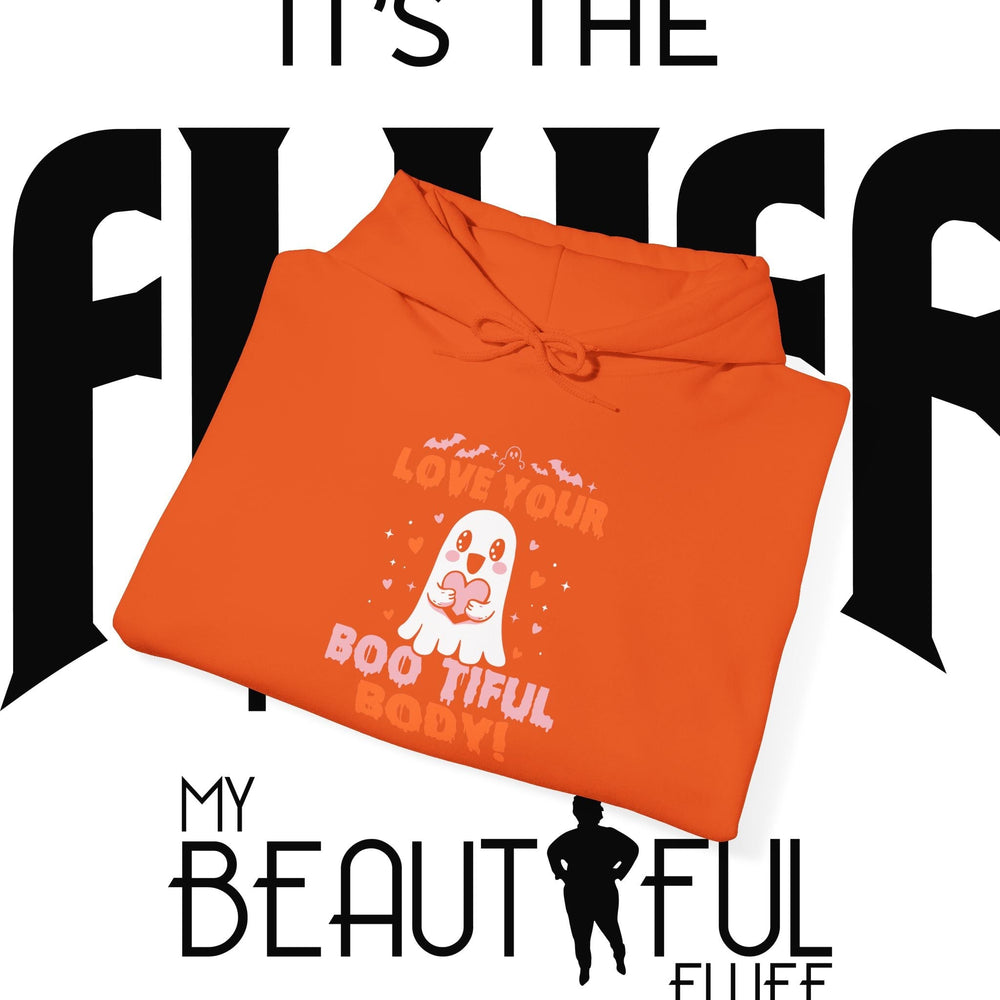 Love Your Boo-tiful Body Halloween Self-Love Hooded Sweatshirt Hoodie Printify 