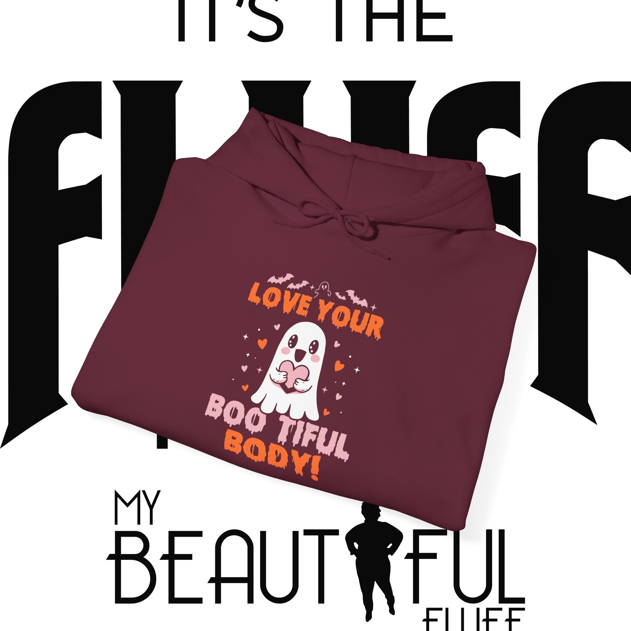 Love Your Boo-tiful Body Halloween Self-Love Hooded Sweatshirt Hoodie Printify 