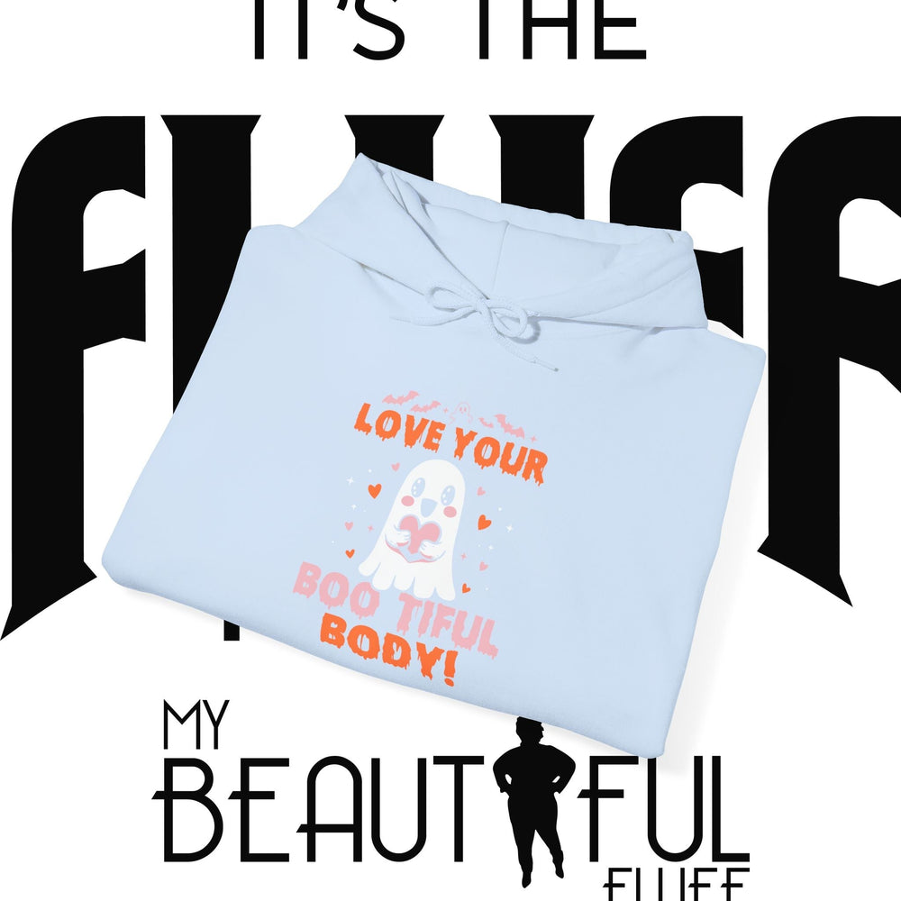 Love Your Boo-tiful Body Halloween Self-Love Hooded Sweatshirt Hoodie Printify 