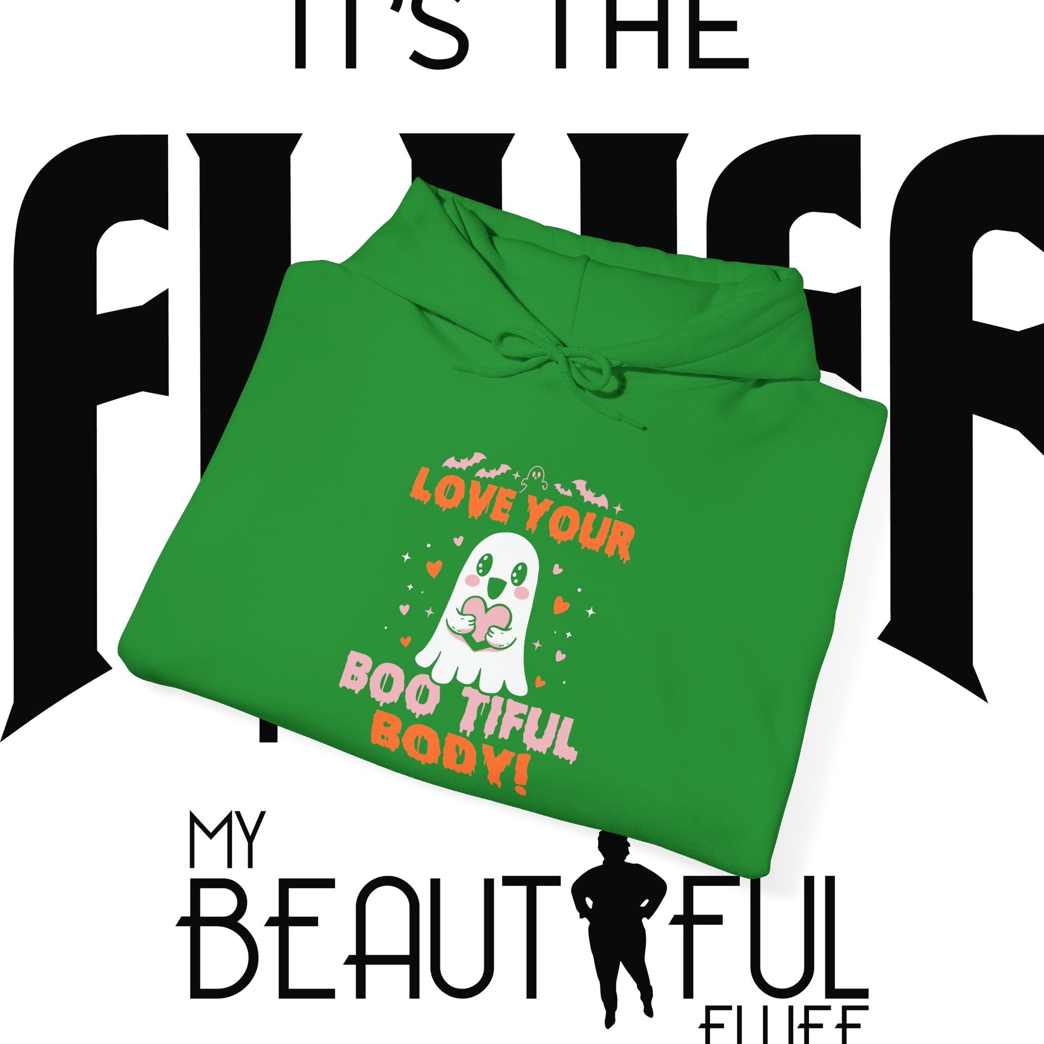 Love Your Boo-tiful Body Halloween Self-Love Hooded Sweatshirt Hoodie Printify 