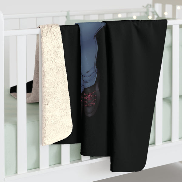 Mimi Sherpa Fleece Blanket Home Decor Printify 