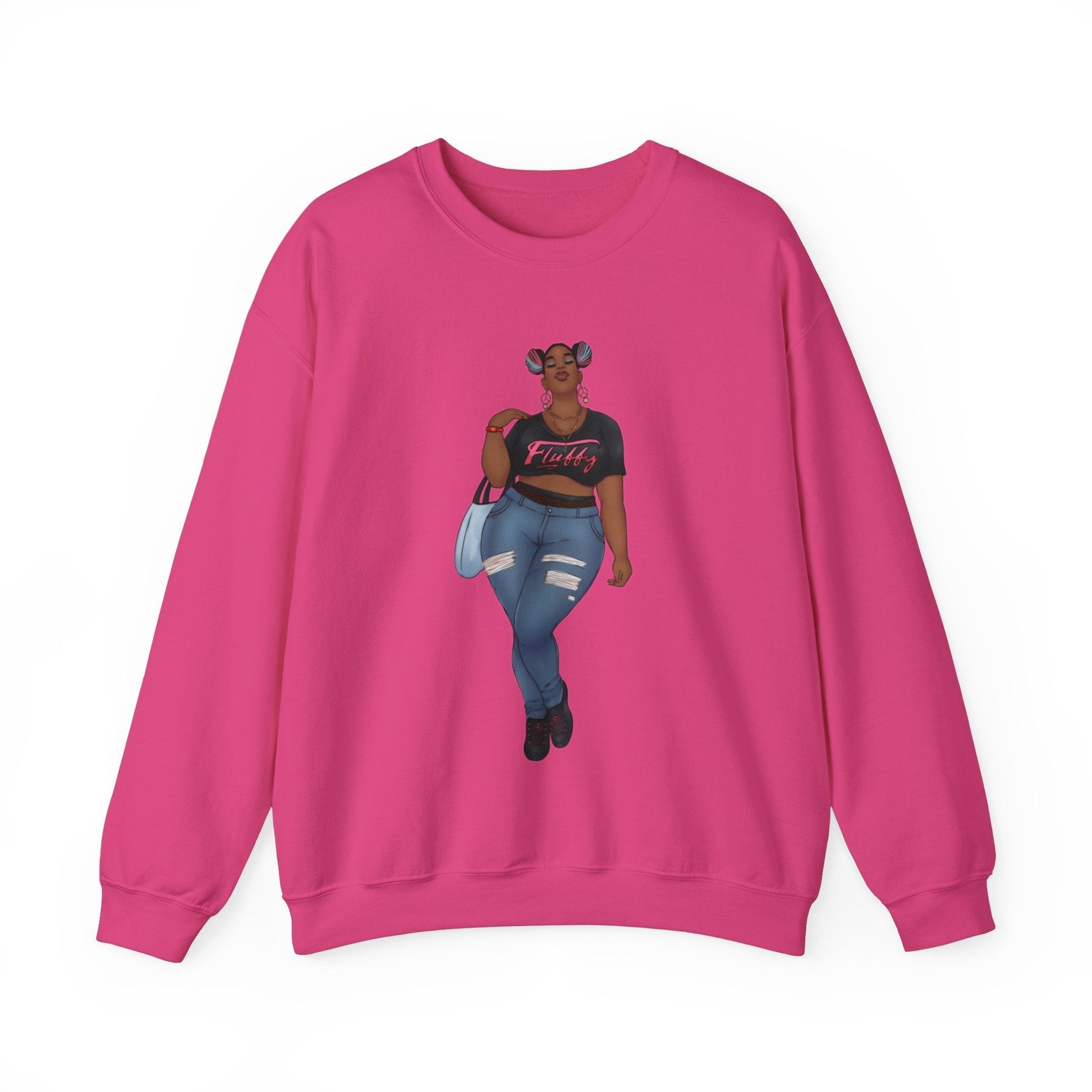 Mimi Sweatshirt Unisex Heavy Blend Crewneck Sweatshirt Printify M Heliconia 