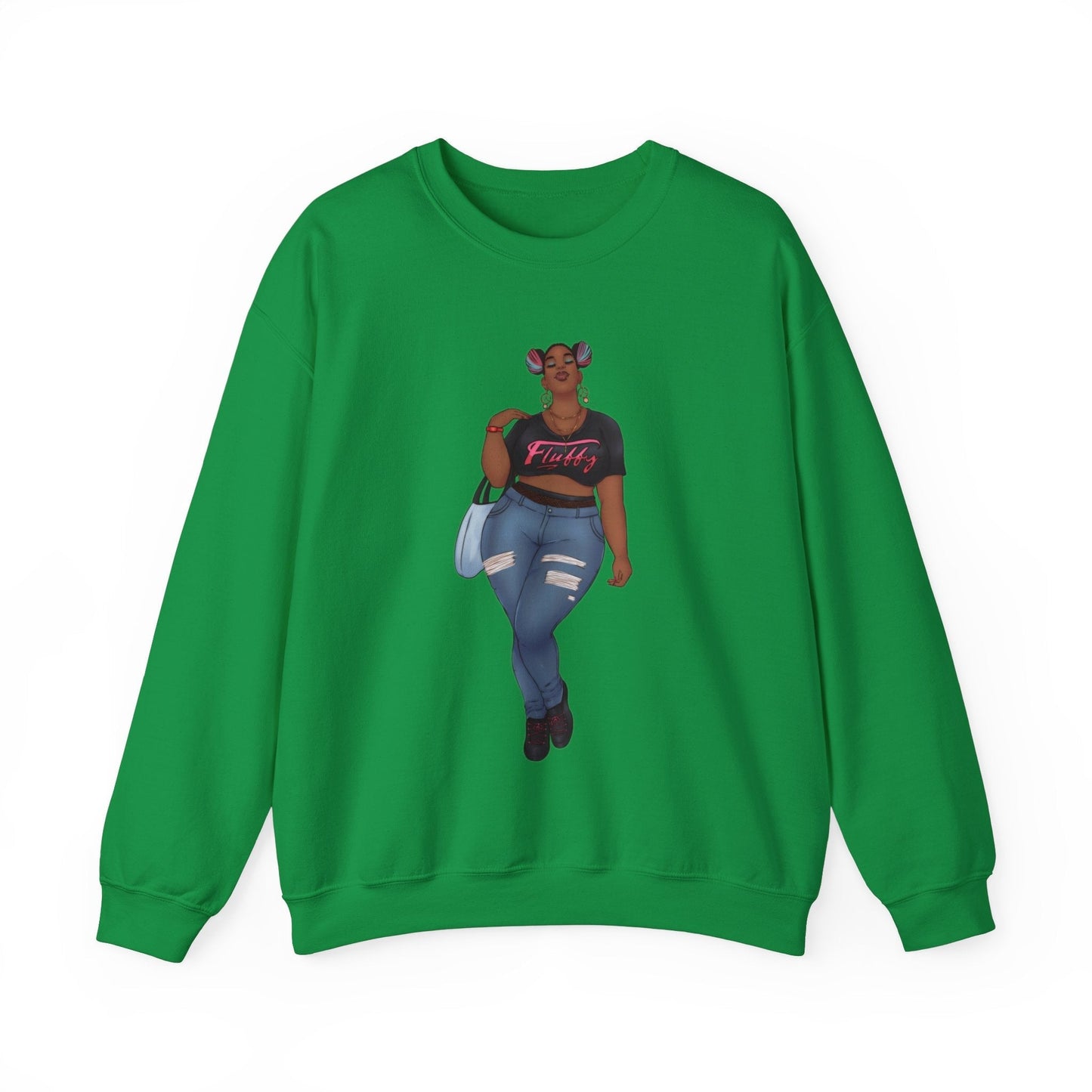 Mimi Sweatshirt Unisex Heavy Blend Crewneck Sweatshirt Printify M Irish Green 