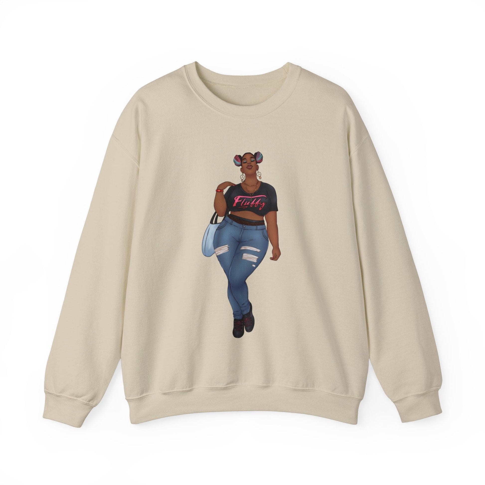 Mimi Sweatshirt Unisex Heavy Blend Crewneck Sweatshirt Printify S Sand 