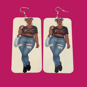 Mimi Wooded Plus Size Earrings My Beautiful Fluff 