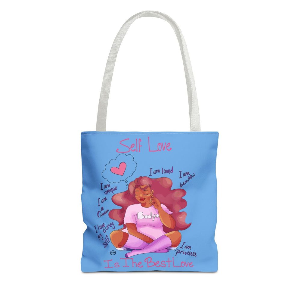 Self Love Tote Bag — Inspirational Affirmation All-Over Print Tote Bags Printify 13" × 13'' White 