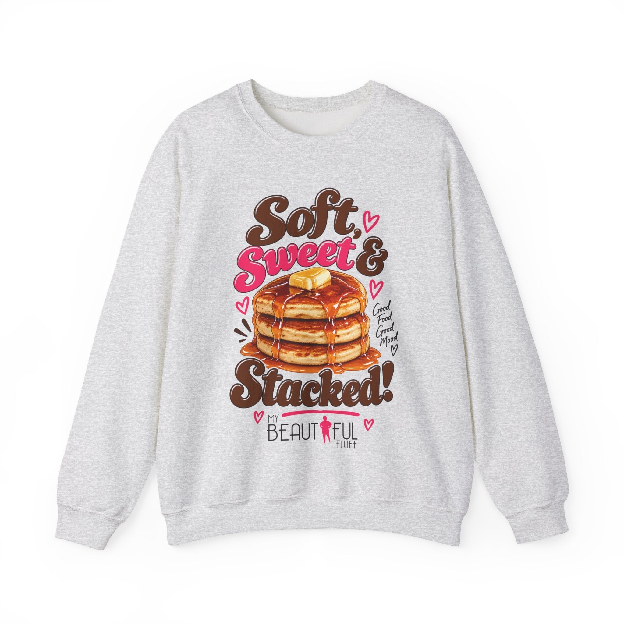Soft Sweet & Stacked Beautiful Pancake Sweatshirt S-5XL Sweatshirt Printify S Ash 