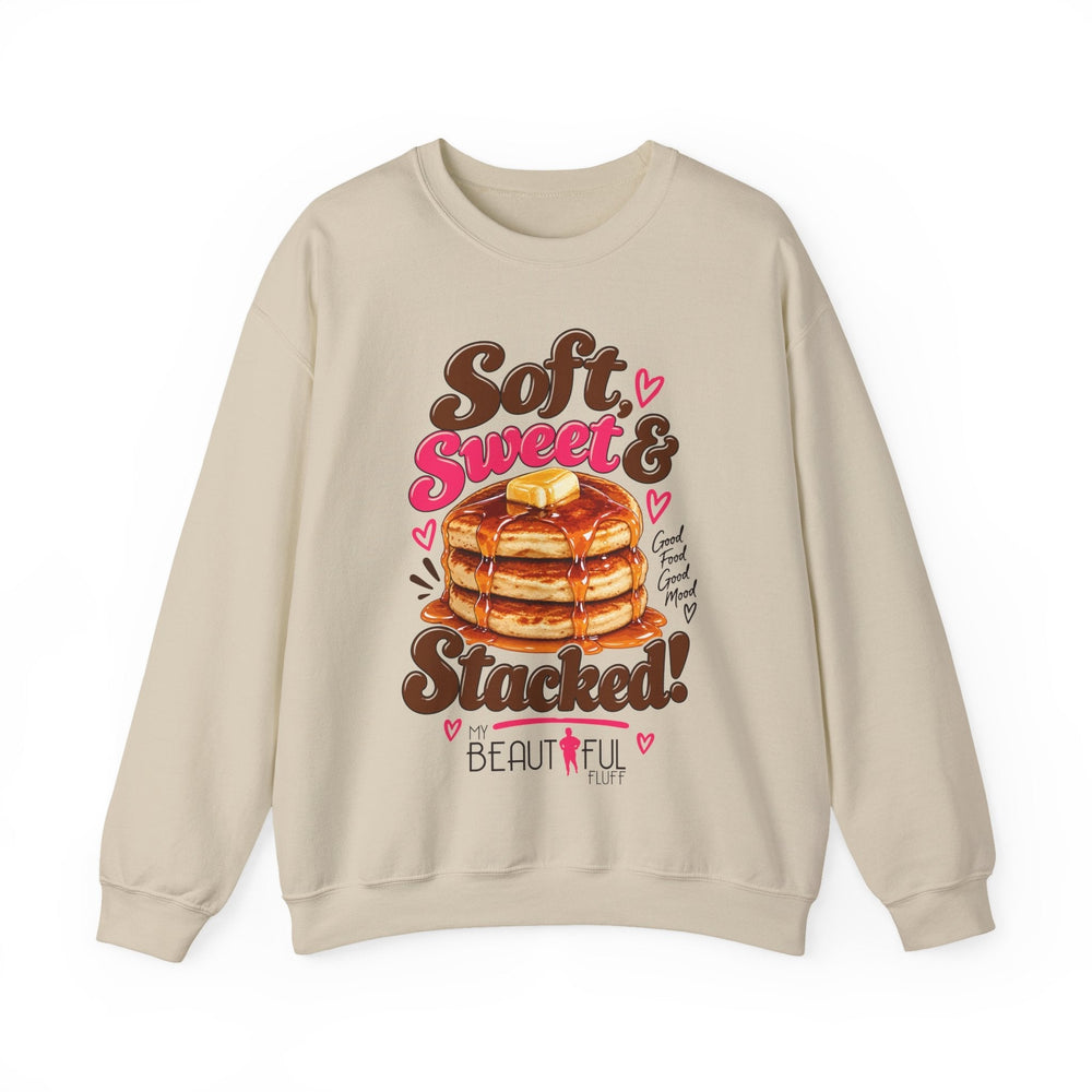 Soft Sweet & Stacked Beautiful Pancake Sweatshirt S-5XL Sweatshirt Printify S Sand 