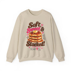 Soft Sweet & Stacked Beautiful Pancake Sweatshirt S-5XL Sweatshirt Printify S Sand 