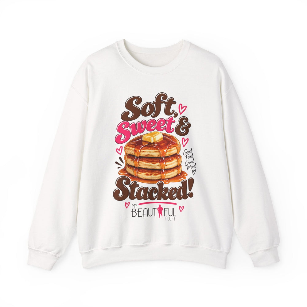 Soft Sweet & Stacked Beautiful Pancake Sweatshirt S-5XL Sweatshirt Printify S White 