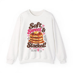 Soft Sweet & Stacked Beautiful Pancake Sweatshirt S-5XL Sweatshirt Printify S White 