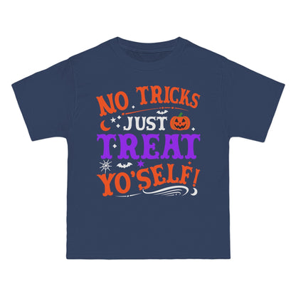 T-Shirt No Ticks Just Treat Yourself Halloween Size 6XL T-Shirt Printify Denim Blue S 