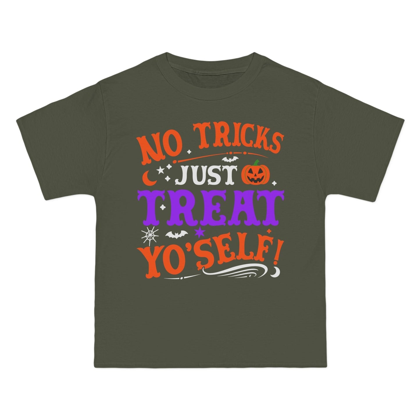 T-Shirt No Ticks Just Treat Yourself Halloween Size 6XL T-Shirt Printify Fatigue Green S 