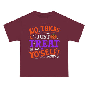 T-Shirt No Ticks Just Treat Yourself Halloween Size 6XL T-Shirt Printify Maroon S 