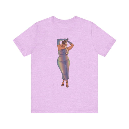 Tazah Unisex Classic Comfort Tee S-4XL - Show Off Your Fluff Collection T-Shirt Printify Heather Prism Lilac XS 