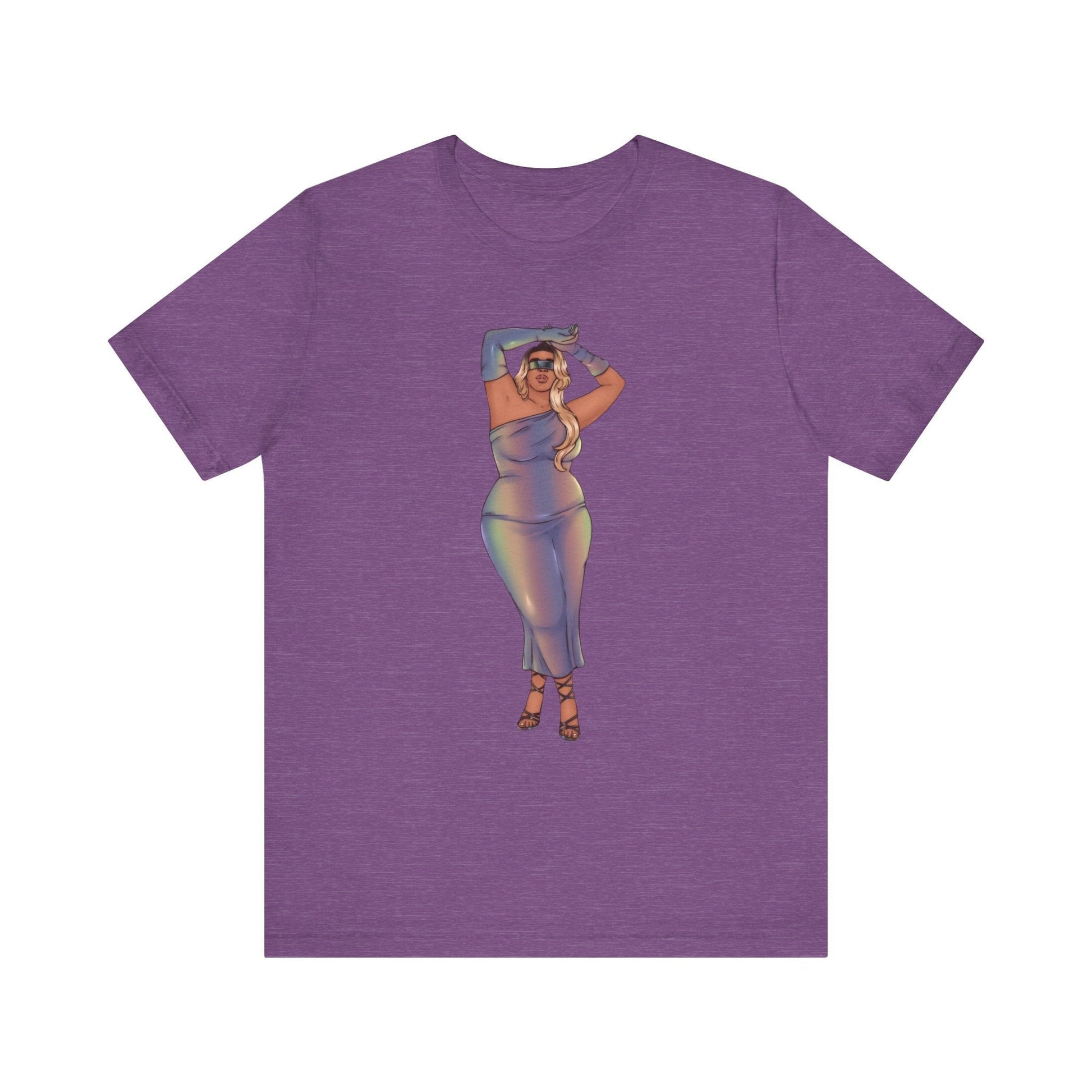 Tazah Unisex Classic Comfort Tee S-4XL - Show Off Your Fluff Collection T-Shirt Printify Heather Team Purple XS 