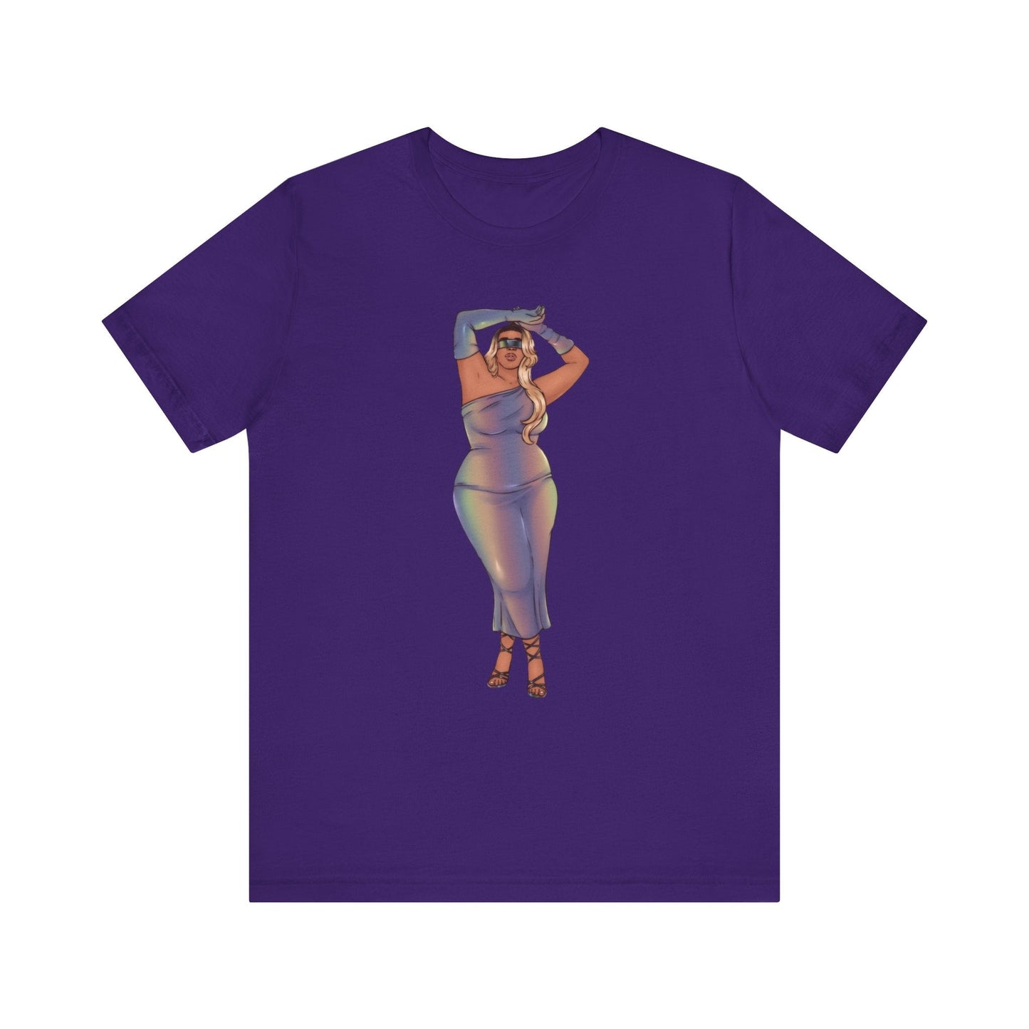 Tazah Unisex Classic Comfort Tee S-4XL - Show Off Your Fluff Collection T-Shirt Printify Team Purple XS 