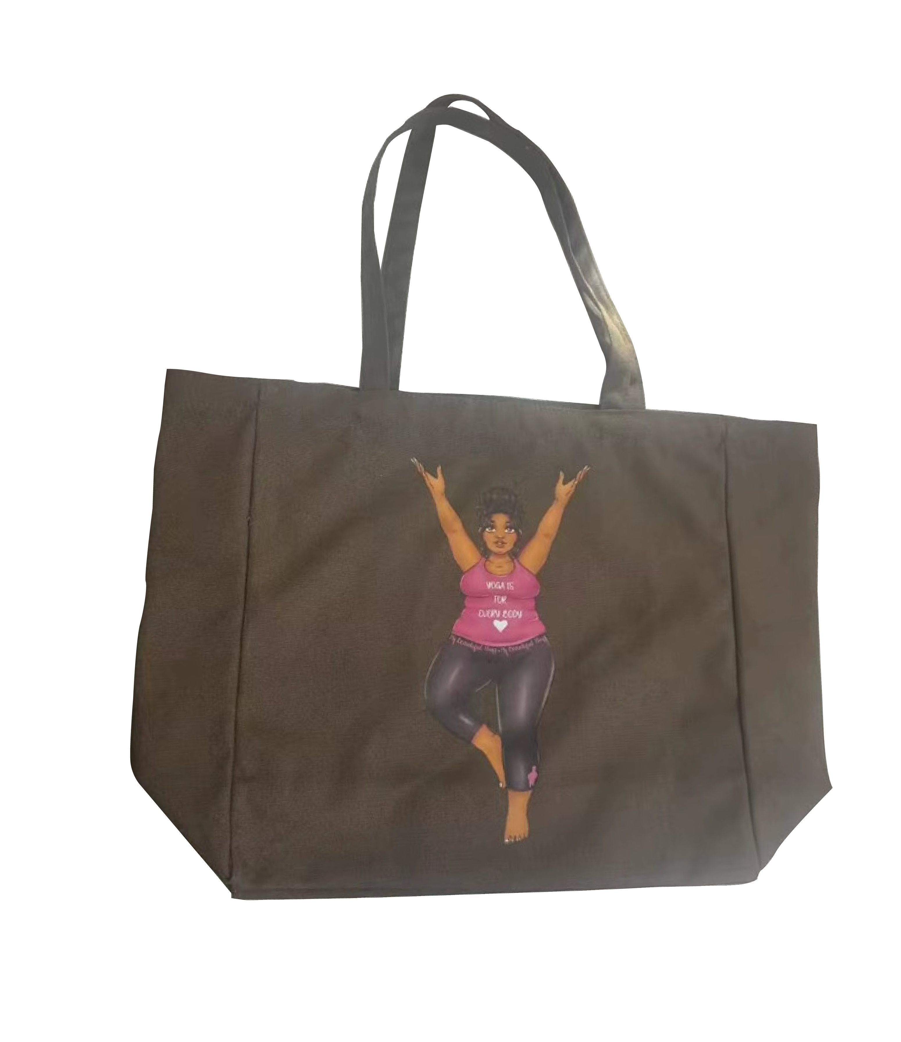 The Yoga Is For Everyone Tote Bags My Beautiful Fluff 