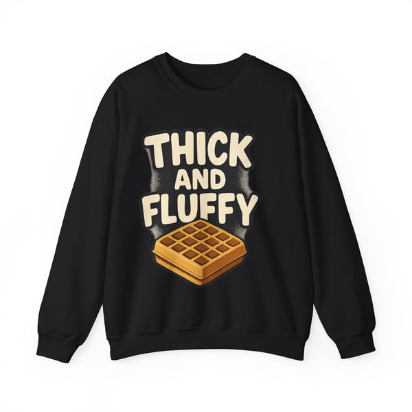 Thick and Fluffy Unisex Heavy Blend™ Crewneck Sweatshirt Sweatshirt Printify S Black 