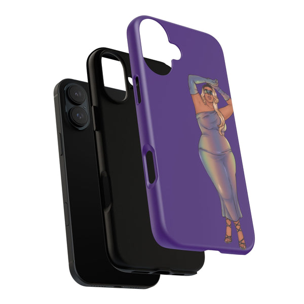 Tough Phone Cases - Show Off Your Fluff Collection with Plus Size Model Tazah Phone Case Printify 