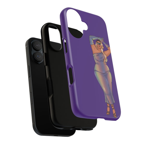 Tough Phone Cases - Show Off Your Fluff Collection with Plus Size Model Tazah Phone Case Printify 