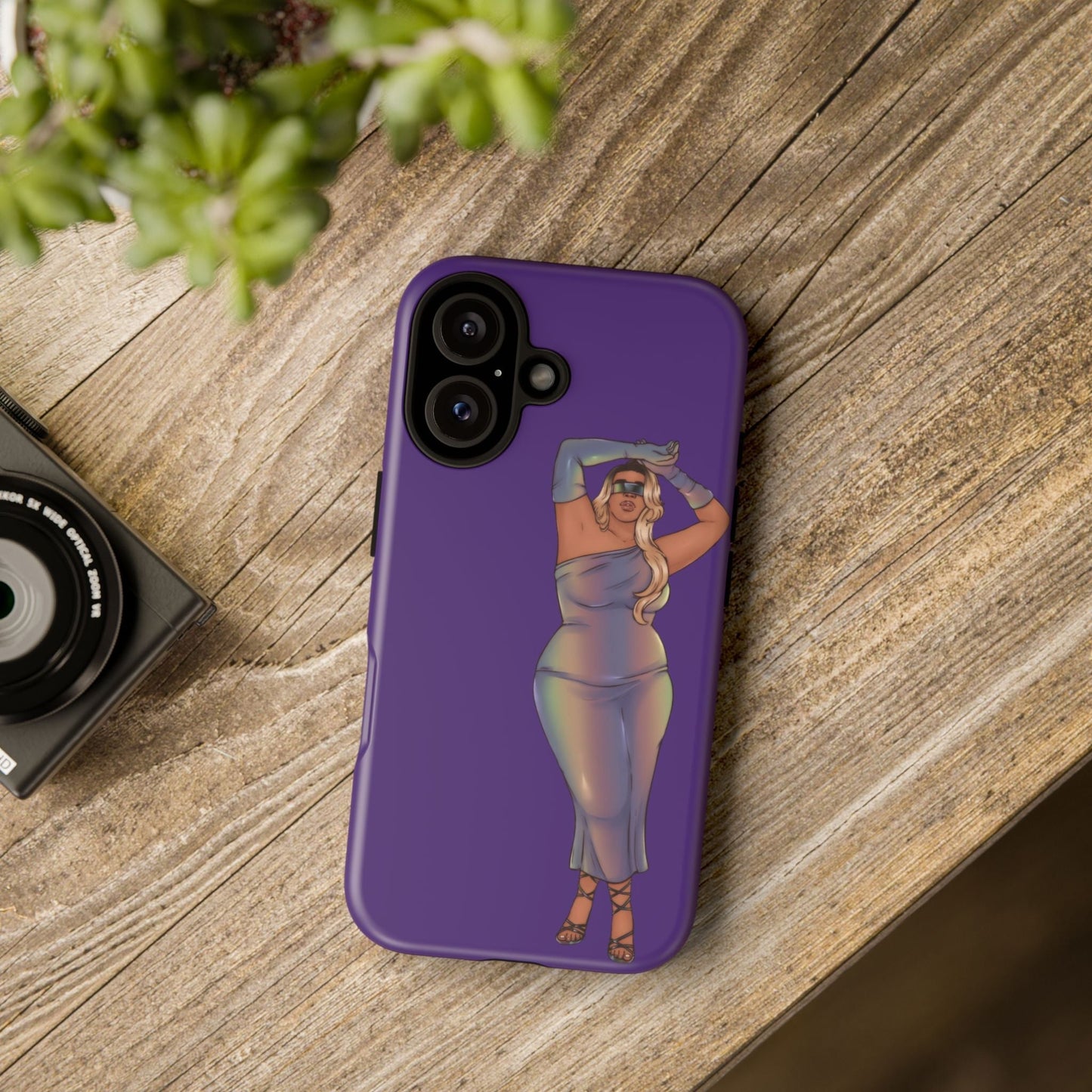 Tough Phone Cases - Show Off Your Fluff Collection with Plus Size Model Tazah Phone Case Printify 