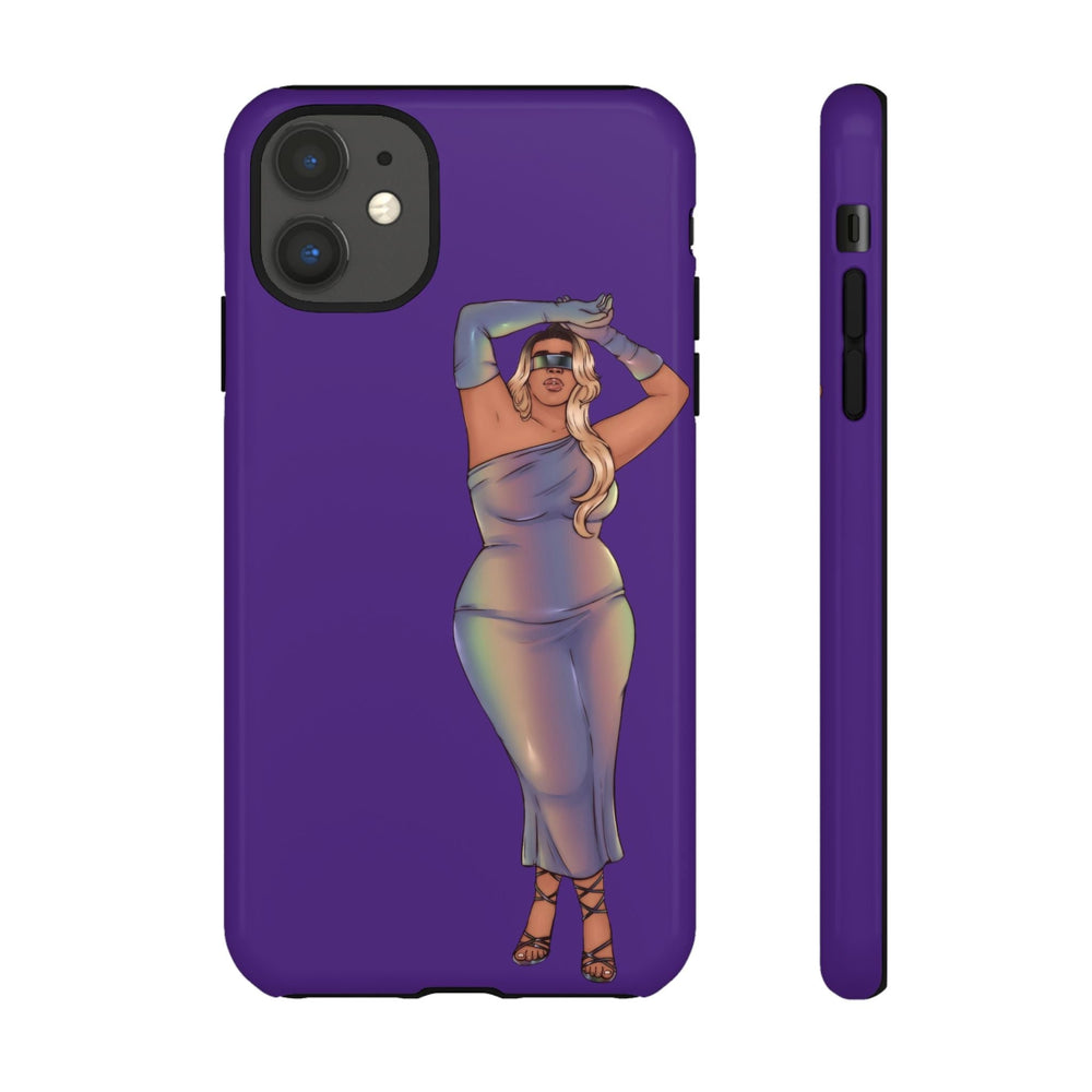 Tough Phone Cases - Show Off Your Fluff Collection with Plus Size Model Tazah Phone Case Printify iPhone 11 Glossy 