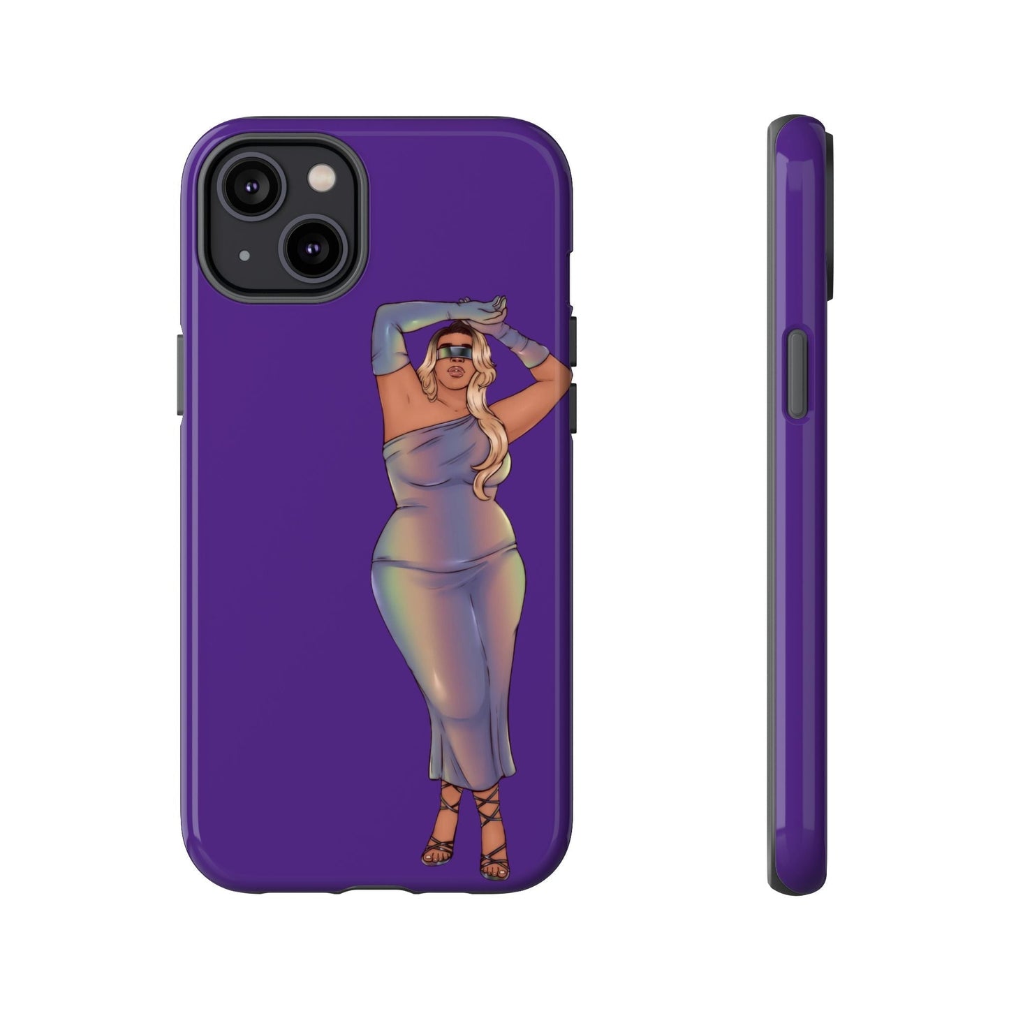 Tough Phone Cases - Show Off Your Fluff Collection with Plus Size Model Tazah Phone Case Printify iPhone 14 Plus Glossy 