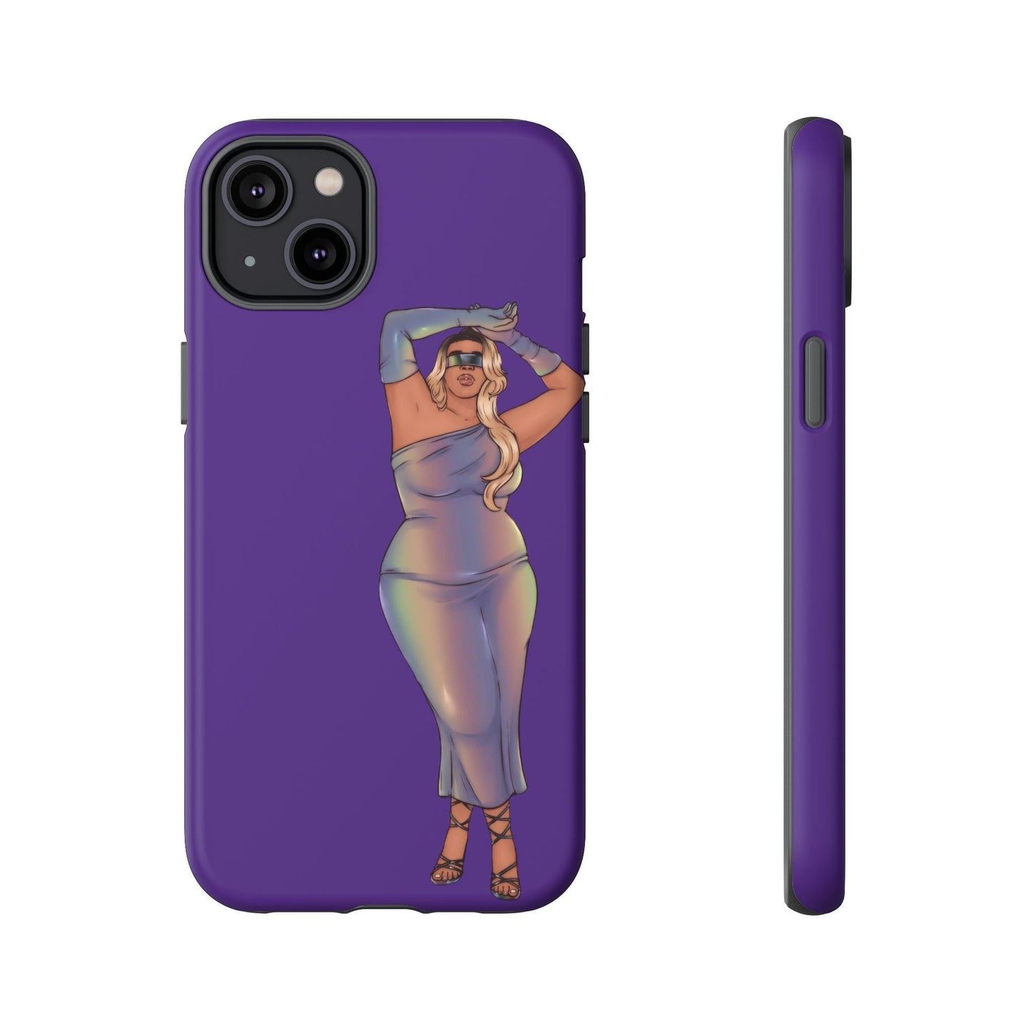 Tough Phone Cases - Show Off Your Fluff Collection with Plus Size Model Tazah Phone Case Printify iPhone 14 Plus Matte 