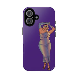 Tough Phone Cases - Show Off Your Fluff Collection with Plus Size Model Tazah Phone Case Printify iPhone 16 Glossy 