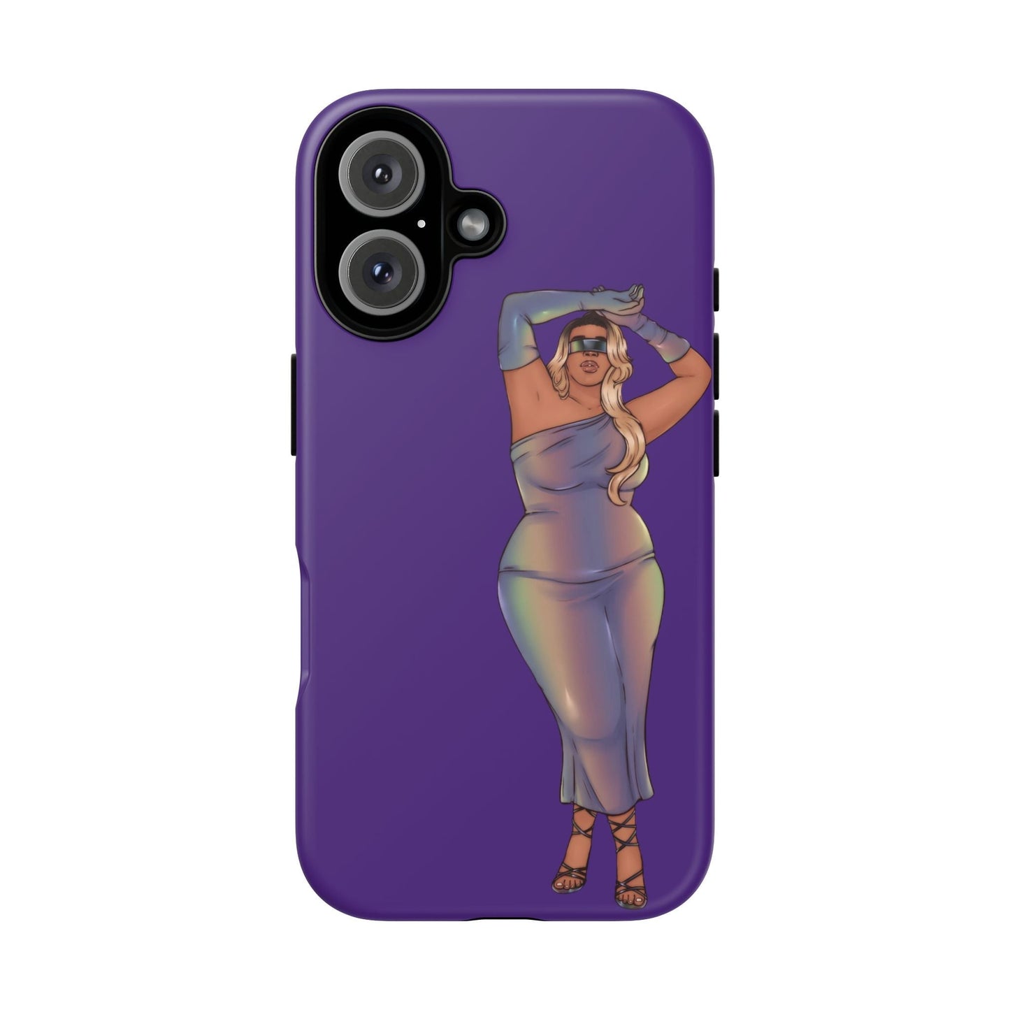 Tough Phone Cases - Show Off Your Fluff Collection with Plus Size Model Tazah Phone Case Printify iPhone 16 Matte 