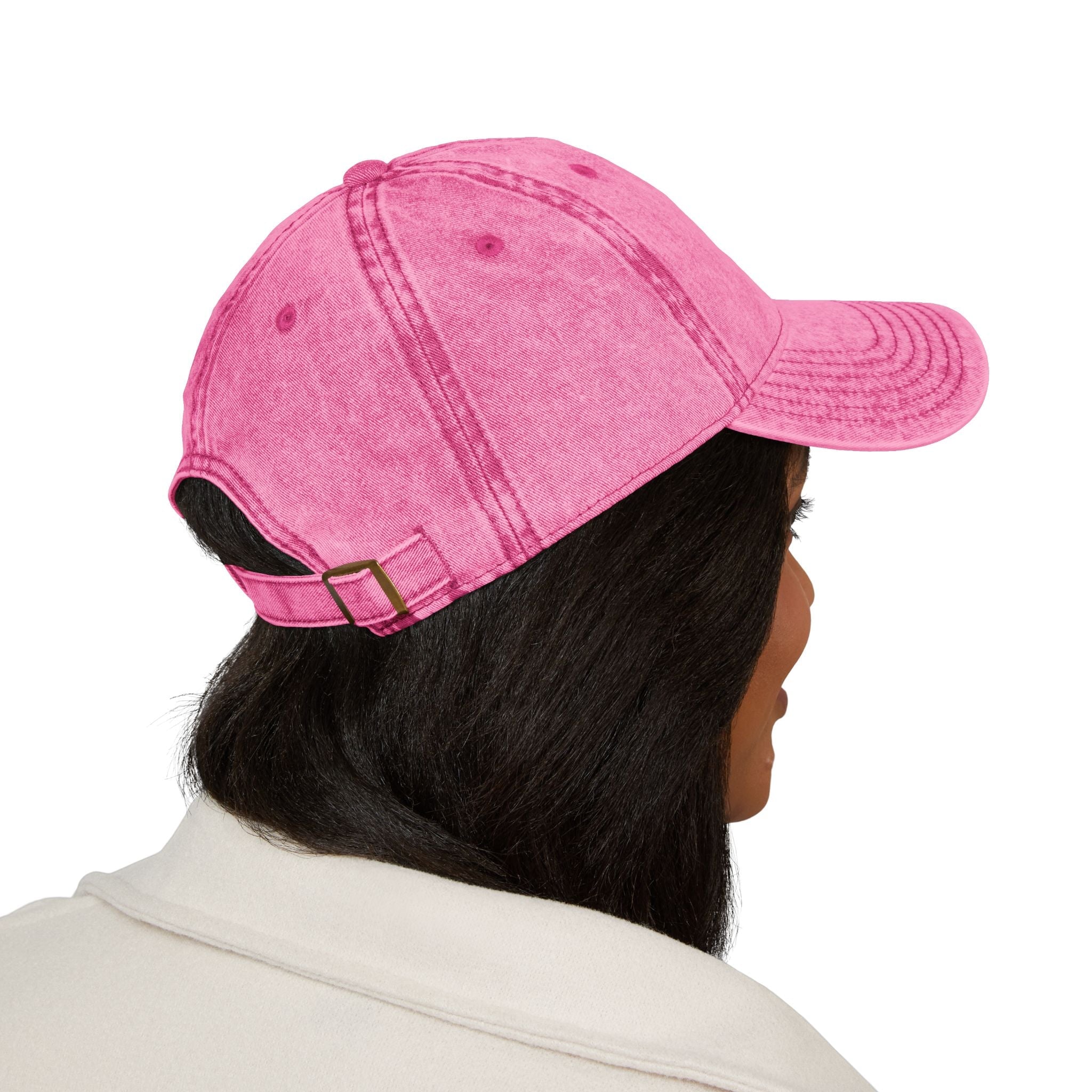 Vintage Embroidered Cap — I love Fluffy Girls Hats Printify 