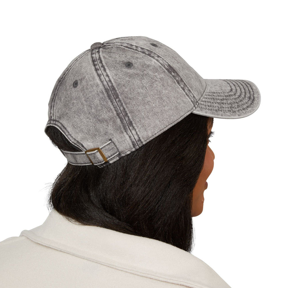 Vintage Embroidered Cap — I love Fluffy Girls Hats Printify 