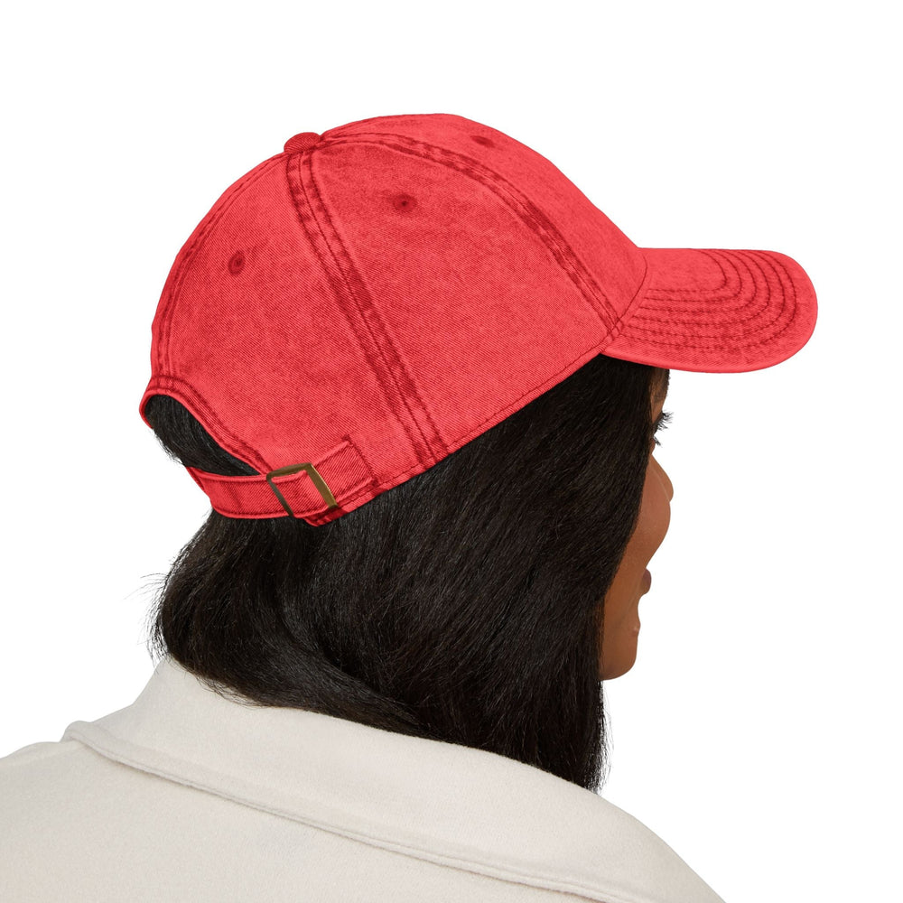 Vintage Embroidered Cap — I love Fluffy Girls Hats Printify 